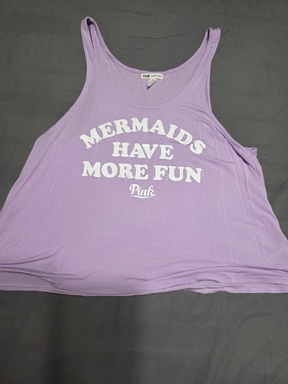 PINK Victoria's Secret Lavender "Mermaids Have More Fun" Tank
